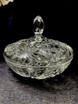 Mid Century Star of David Clear Glass Candy Dish w/Lid  Anchor Hocking 7... - $231.16 MXN