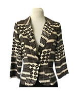 NY Invasion 3/4 Sleeve One Button Front Blazer Women&#39;s Size S Multicolor - £9.34 GBP