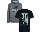 HURLEY ~ 2-Piece ~ Hoodie &amp; Cotton Tee Set ~ CHARCOAL HEATHER ~ Size 10/12 - £29.24 GBP