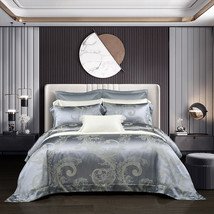 Silk Tencel Jacquard Bedding Four-piece Set - £430.01 GBP