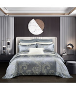 Silk Tencel Jacquard Bedding Four-piece Set - £421.34 GBP
