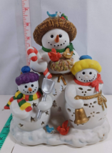 Party Lite Snowman Tea Light Holiday Decor Christmas Candle good - $9.90
