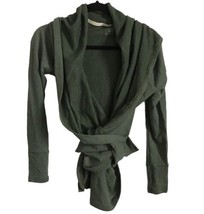 URANTA Mindful Clothing Womens Sweater Green Wrap Cardigan One Size - £14.36 GBP