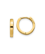 Finest Gold 2 x 8 mm 14K Yellow Gold Hinged Hoop Earrings, Pair - $294.11 CAD