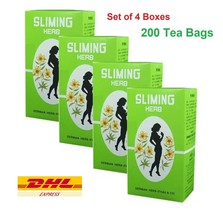200 Tea Bags SLIMMING GERMAN HERB SLIM DIET TEA DETOX BURN  WEIGHT CONTR... - £31.91 GBP