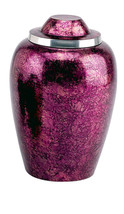 Burgundy Adult Alloy Funeral Cremation Urn w. Velvet Pouch, Other Sizes Avail. - £87.71 GBP