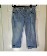 BLEU Women&#39;s 14W Light Wash Stretch Crop Jeans Pull-On Style Comfort Fit - $34.12 CAD