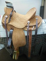 Leather Western Wade Saddle Rawhide Covered With Stirrup Size 13&quot; - 17&quot; ... - $380.00+
