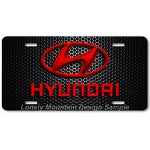 Hyundai Inspired Art on Red on Mesh FLAT Aluminum Novelty Auto License T... - £14.21 GBP