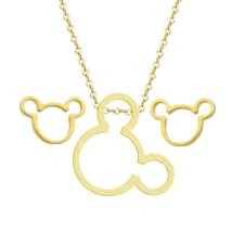 Mickey Mouse Earrings and Necklace set,Mickey Mouse Earrings and Necklac... - £20.36 GBP