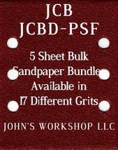 JCB JCBD-PSF - 1/4 Sheet - 17 Grits - No-Slip - 5 Sandpaper Bulk Bundles - £3.98 GBP