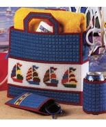 Plastic Canvas Nautical Sailing Ship Tote Eyeglass Lighthouse Doorstop P... - £7.07 GBP