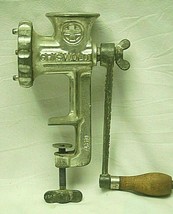 Griswold Mfg. Meat Grinder Chopper No. 1 Wooden Handle Kitchen Tool Erie PA USA - £47.76 GBP