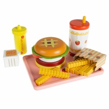 Pretend Play Fast Food Cheeseburger Meal With Fries Play Set For Toddlers - £34.68 GBP