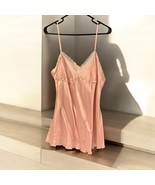 Lapis Camisole Silk Pink Cami with Lace Sequin Accent Flared Women’s Siz... - $19.79