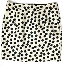 J Crew Skirt Womens 2 Postage Stamp Mini Scatter Dot Khaki Tan Black Pol... - $19.79