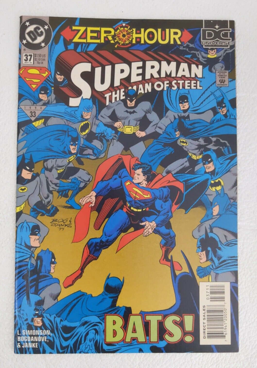 DC Comic Book Superman The Man of Steel #37 Sept 1994  Zero Hour DC Universe - £7.78 GBP