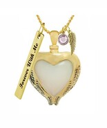 Gold Angel Wings Moonstone Ash Urn - Love Charms™ Option - $39.95