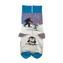 Bigfoot with Reindeer and Penguin Socks from the Sock Panda (Adult Large) - £7.90 GBP