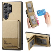 for Samsung Galaxy S23 Ultra (Color: Light Brown) Canvas Leather Wallet ... - $844.69 MXN
