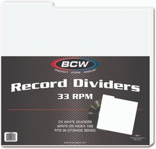 33 Rpm Record Dividers From Bcw. - £33.20 GBP