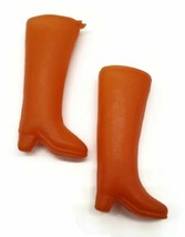Barbie Mattel Neon Orange Riding Horse Boots Shoes Doll Clothing Hong Kong Toy - £16.30 GBP