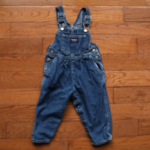 Vintage OshKosh BGosh Vestbak Blue Denim Jeans 2T Overalls Toddler Kids ... - $21.51