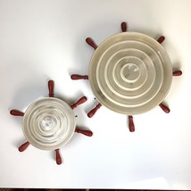 Vtg 1950s Nautical Boat Ships Wheel Ceiling Light Wall Fixture Lamp * Ma... - $295.00