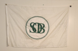 Large Flag White and Green SOB 37&quot; x 57&quot; or 3&#39; x 4 1/2&#39; Double sided sch... - £29.37 GBP