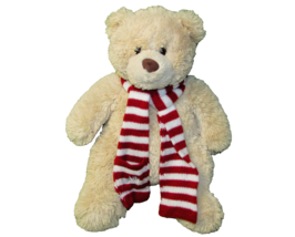 16&quot; Aeropostale Teddy Teddy Bear Stuffed Animal Striped Hat With Pocket - £7.57 GBP