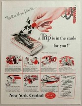 1950 Print Ad New York Central System Railroad Trains Deck of Cards - £10.07 GBP