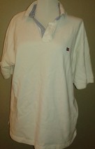 Vtg 90&#39;s Tommy Hilfiger White  Polo Shirt sz L - £22.15 GBP