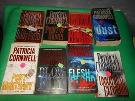 Lot of 8 Books by Patricia Cornwell Vintage Paperback Body Farm Flesh And Blood - £10.83 GBP