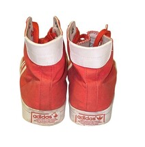 Adidas Originals Red Canvas High Top Sneakers Men’s US 9 Vintage Style image 6