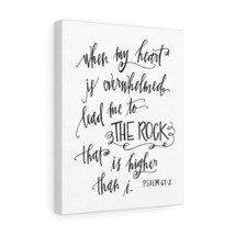  Psalm 61:2 When My Heart Is Overwhelmed Bible Verse Canvas Chri - £60.60 GBP+