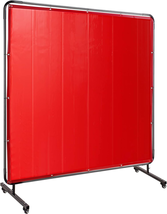 Welding Screen with Frame 6&#39; X 6&#39;, Welding Curtain with 4 Wheels, Weldi - £120.71 GBP