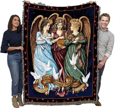 Christmas Angels Blanket by Lynn Bywaters - Herk The Herald Angels Sing -, 72x54 - £62.53 GBP