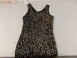 Adult Women's Forever Black &amp; Gold Sequins Cocktail Dress Classy Dress 3... - $23.21