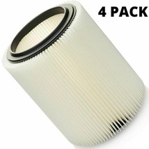 4 Pack Shop Vac Filter 17816 for Sears Craftsman &amp; Ridgid 5+ gallon. Wet Dry Vac - £70.45 GBP