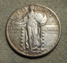 1930 STANDING LIBERTY SILVER QUARTER HIGH GRADE EF FULL DATE - £27.89 GBP