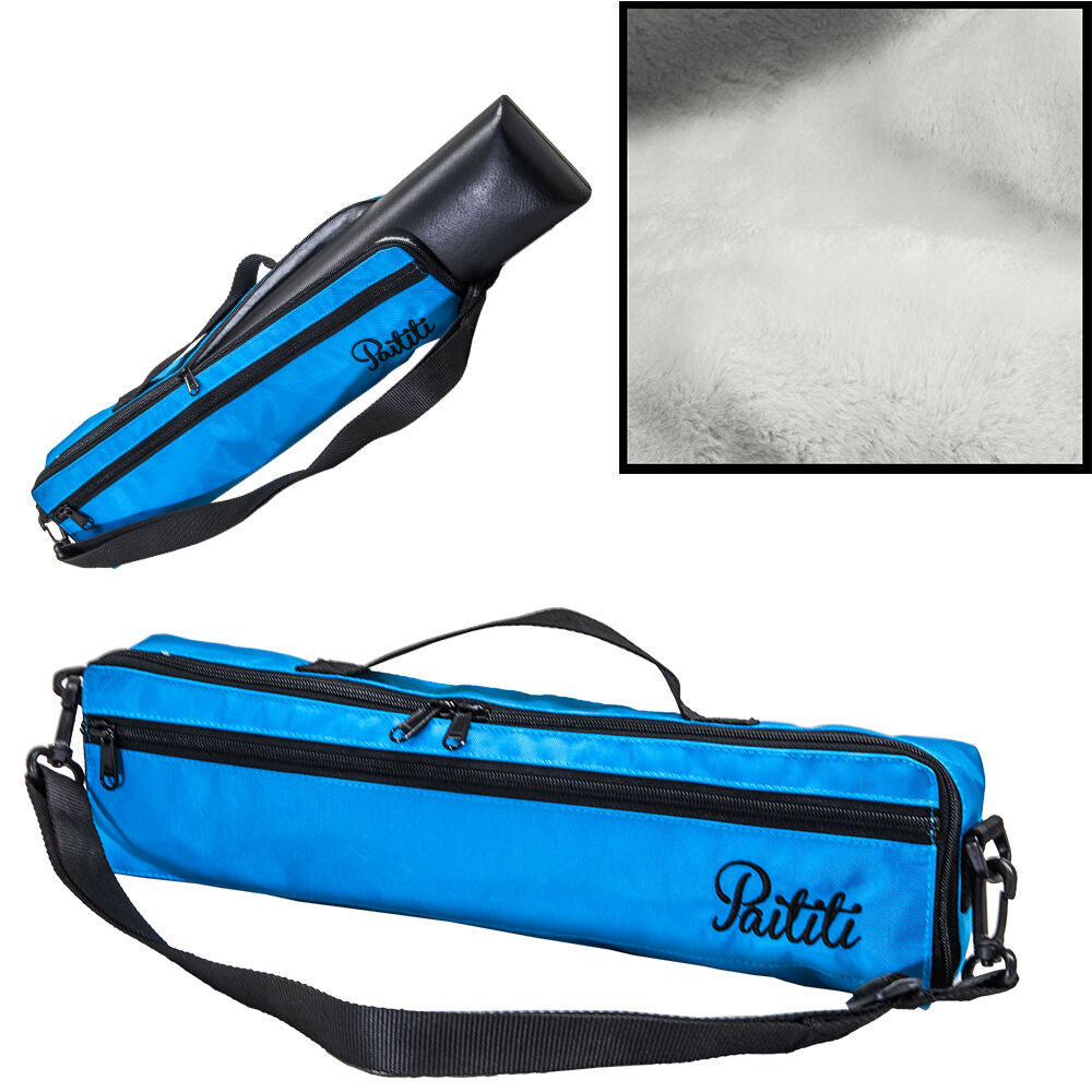 Paititi Brand New C Flute Hard Case Cover w Side Pocket/Handle/Strap Blu... - $19.99