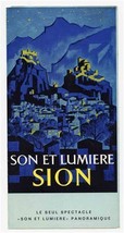 Son Et Lumiere SION Brochure Zion in Lights Chateau De Valere France 1959 - £28.46 GBP