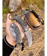 Handmade Damascus Steel Folding Claw knife Karambit Hunting knife Pocket... - $2,261.01 MXN