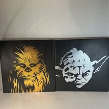 Star Wars Artissimo Gallery Wall Art of 12"x12" Chewbacca and Yoda - $19.99