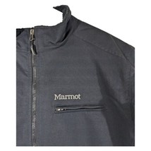 Black Marmot Jacket Mens XL Black Fleece Lined Full Zip Hiking Camp Gorp... - $64.35