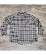 Field and Stream Shirt Heavy Gray Black Olive Flannel Shirt Men’s XXL XX... - $20.29 CAD