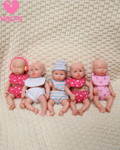 VACOS 6&quot; Full Silicone Reborn Baby Dolls Realistic Soft and Elastic Texture Toys - £15.94 GBP