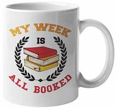 I&#39;m All Booked. Witty Bookish Coffee &amp; Tea Mug For Librarian, Curator, Clerk, Co - £15.90 GBP+