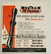 1957 Print Ad Lyman All American Rifle Scopes Made in Middlefield,Connec... - $9.28