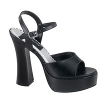 FINAL SALE DEMONIA DOL09/B/PU  Black 5&quot; Chunky Heel Platform Sandals Sho... - $54.95